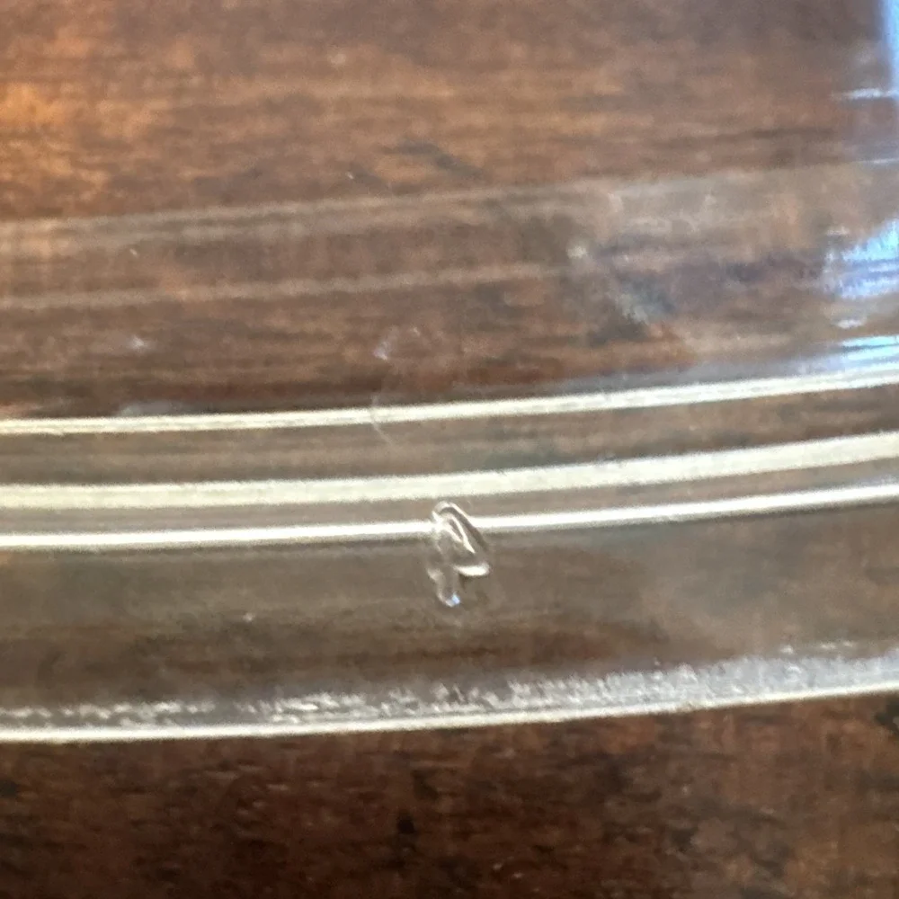 P-12-C Vintage Pyrex Glass Square Replacement Domed Casserole Lid